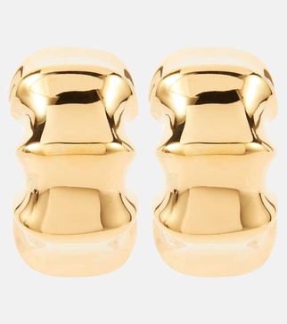 Julius Medium 18kt gold-plated brass earrings