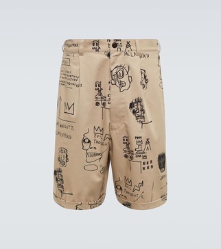 x Basquiat printed cotton shorts