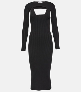 x Simkhai Contoured Ribs jersey midi dress