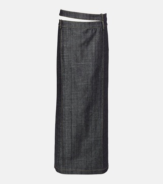 Ararat denim maxi skirt 