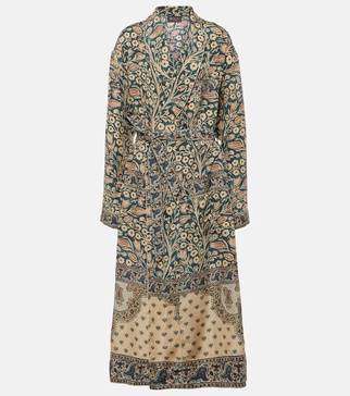 Landry printed silk coat