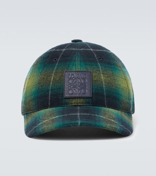 Anagram tartan wool baseball cap