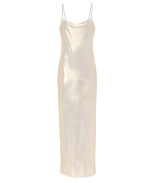 Lamé slip dress