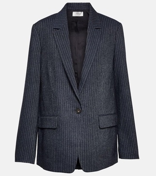 Pinstripe flannel blazer