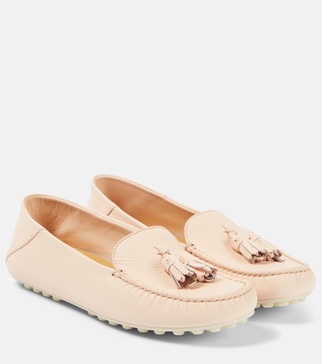 Dot Sole Walk leather moccasins