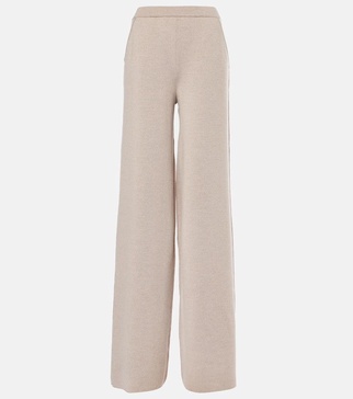 Wool wide-leg pants