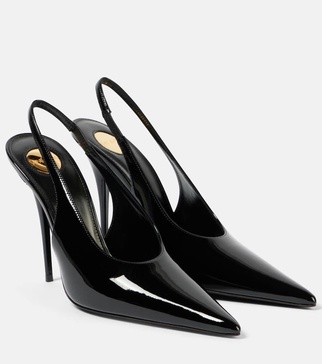 L'Entracte 110 patent leather slingback pumps