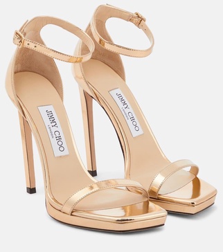 Alva metallic leather sandals