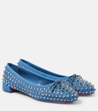 Sweetie Jane Spikes denim ballet flats