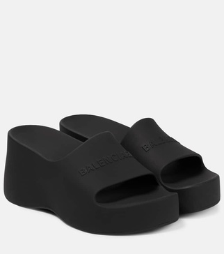 60mm Chunky wedge rubber sandals