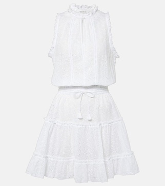 Clara tiered cotton minidress