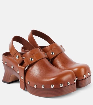 Tacha leather clogs