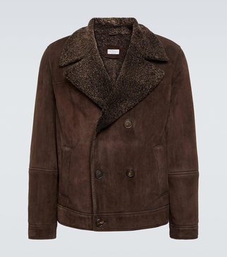 Shearling-lined leather jacket