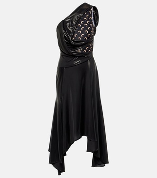 Regenerated Moon draped jersey midi dress