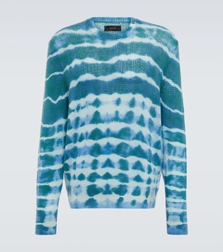 Tie-dye cashmere and wool sweater