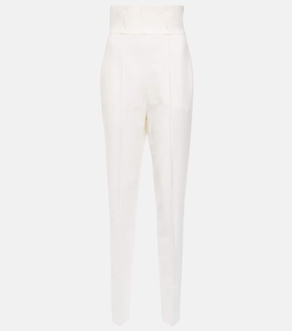 Bridal slim wool-blend pants