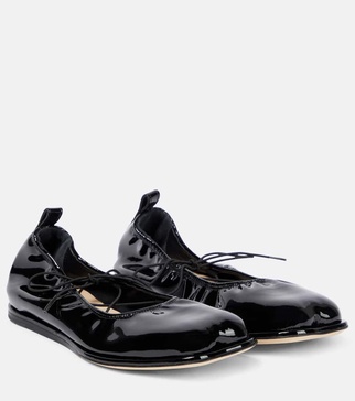 Patent leather ballet flats