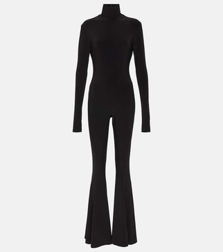 Turtleneck flared jumpsuit