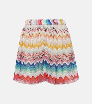 High-rise printed shorts