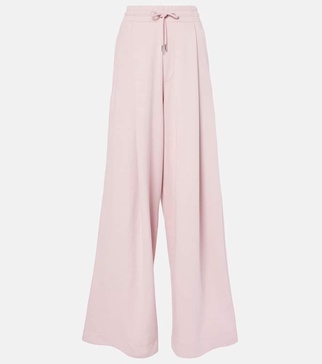 Cotton wide-leg sweatpants