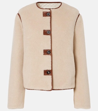 Cashmere and silk teddy jacket