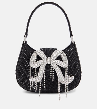 The Bow crystal-embellished shoulder bag