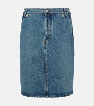 Denim pencil skirt