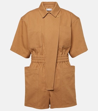 Angora cotton drill playsuit