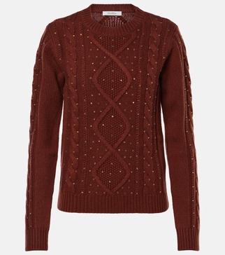 Onde cable-knit wool and cashmere sweater