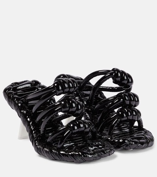 Knotted leather sandals