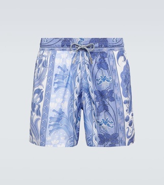 Printed swim trunks