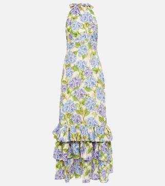 Magnolia Hortensia linen maxi dress