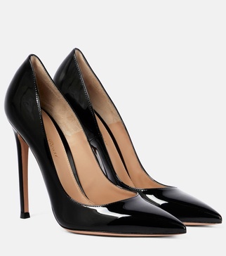 Black Gianvito 105 Patent-Leather Pumps