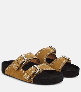 Lennyo studded suede sandals 