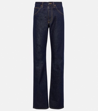 High-rise straight jeans