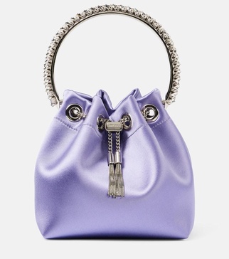 Bon Bon Small embellished satin bucket bag