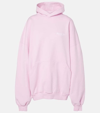 Oversized cotton jersey hoodie