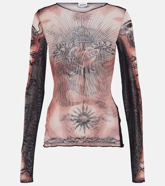 Tattoo Collection tulle top