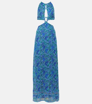 Lenny printed cutout maxi dress