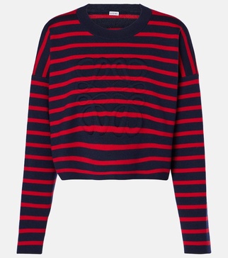 Anagram striped wool-blend sweater