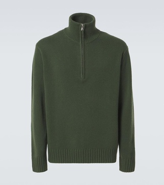 Cashmere half-zip sweater