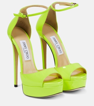 Max 150 patent leather platform sandals