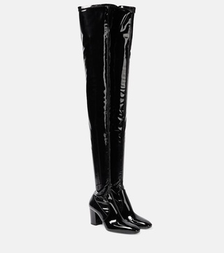 Betty vinyl over-the-knee boots 