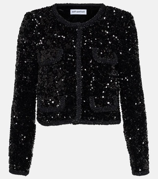 Cropped sequined jacket