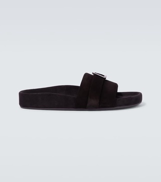 Varsimule Bizz logo suede slides