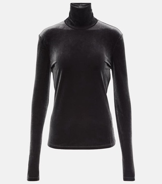 White Label velvet turtleneck top