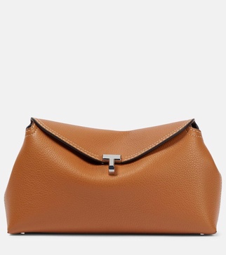 T-Lock leather clutch