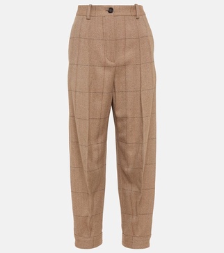 Aniston high-rise tapered cashmere pants