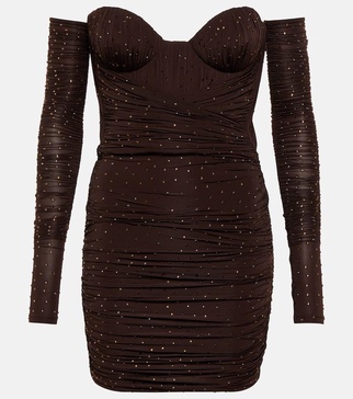 Koda embellished jersey minidress