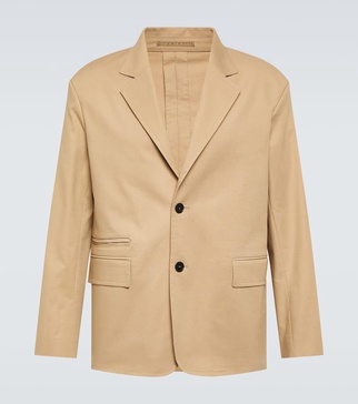 Deconstructed cotton-blend blazer